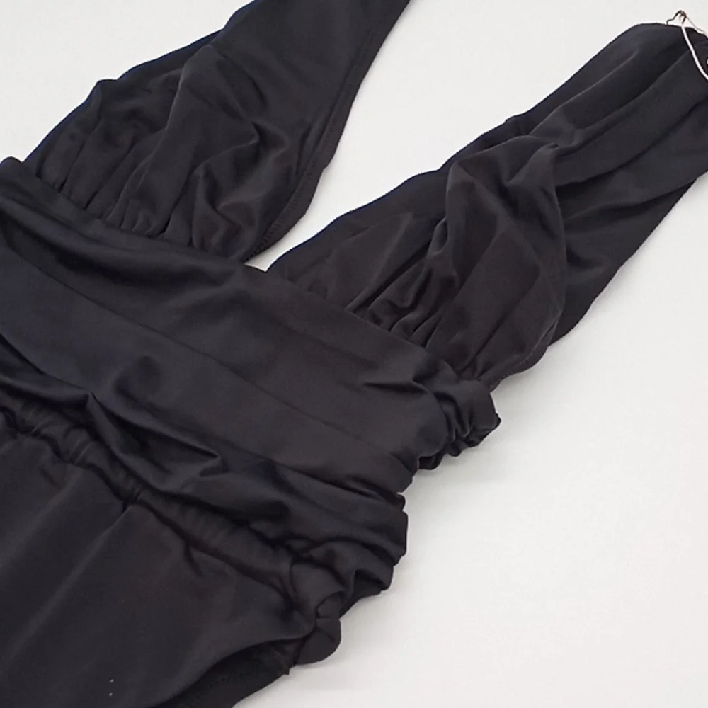 Free People We Are HAH Cut to the Chase Bodysuit Noir Black S